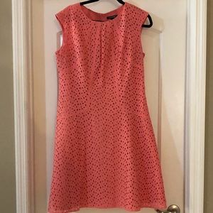 Coral eyelet dress
